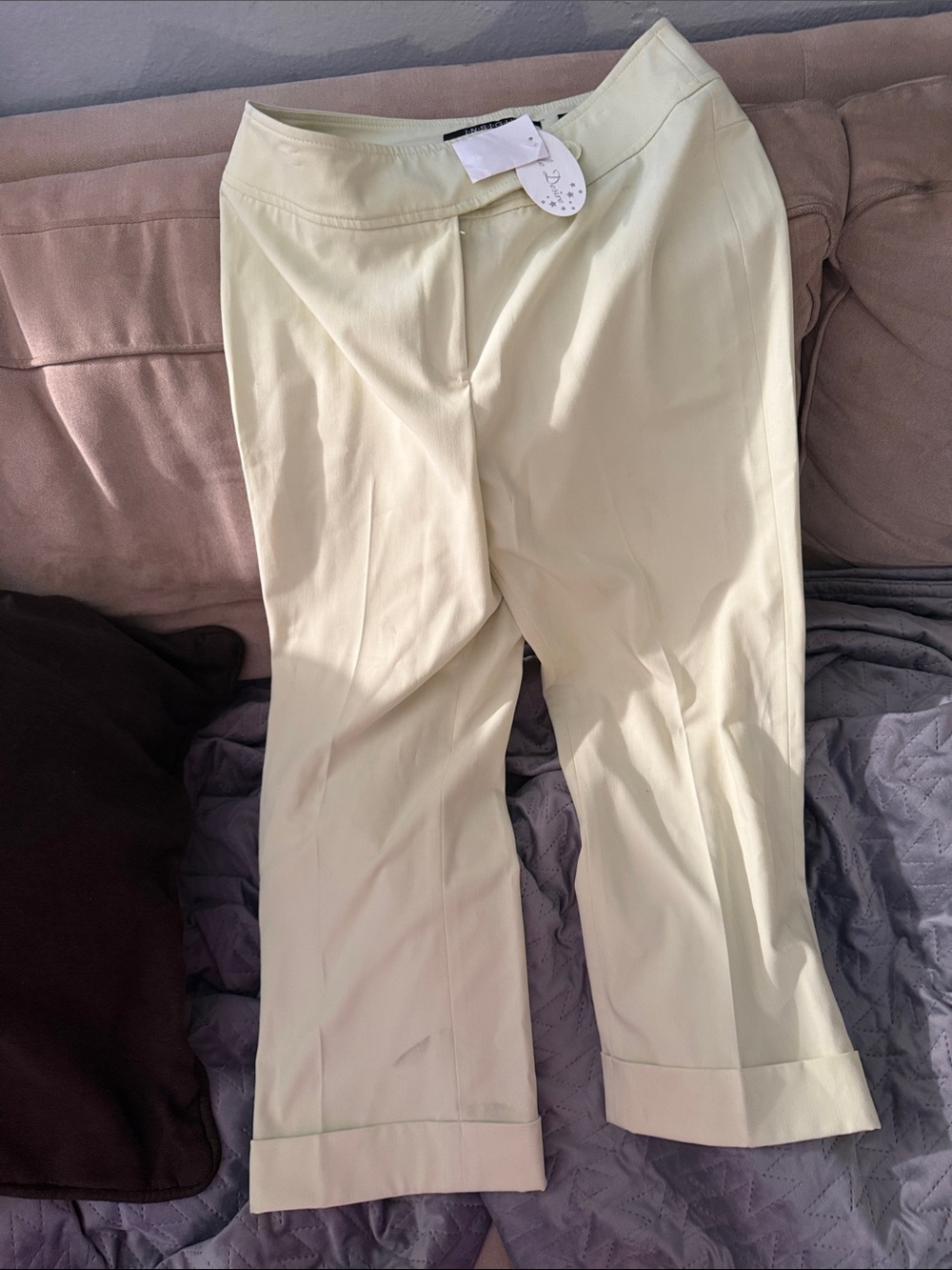 Insight Cream Cropped Straight-Leg Trousers